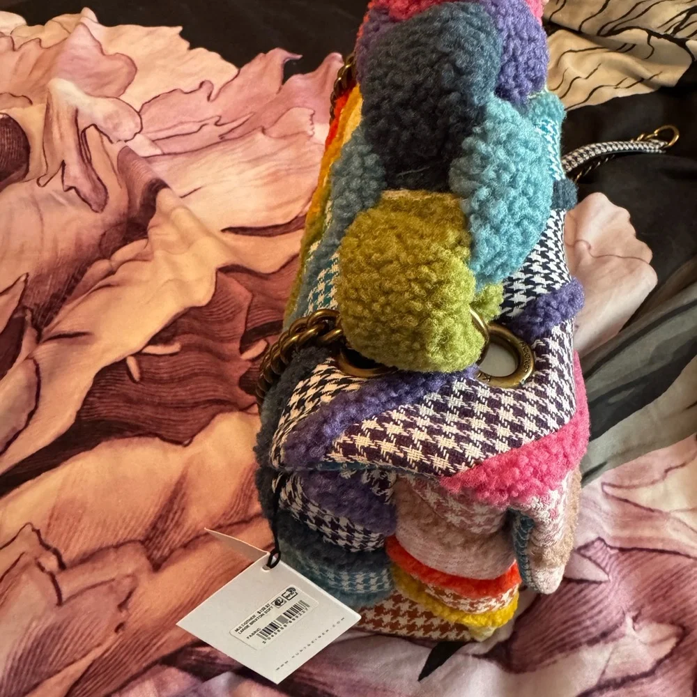 Kurt Geiger Red and Pink Quilted Shoulder Bag with Chain Straps - Picture 5 of 10